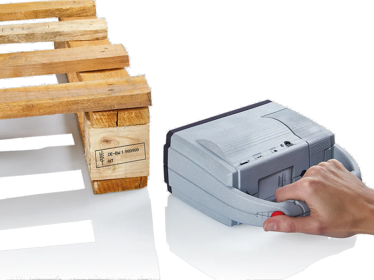 Reiner printen op pallets