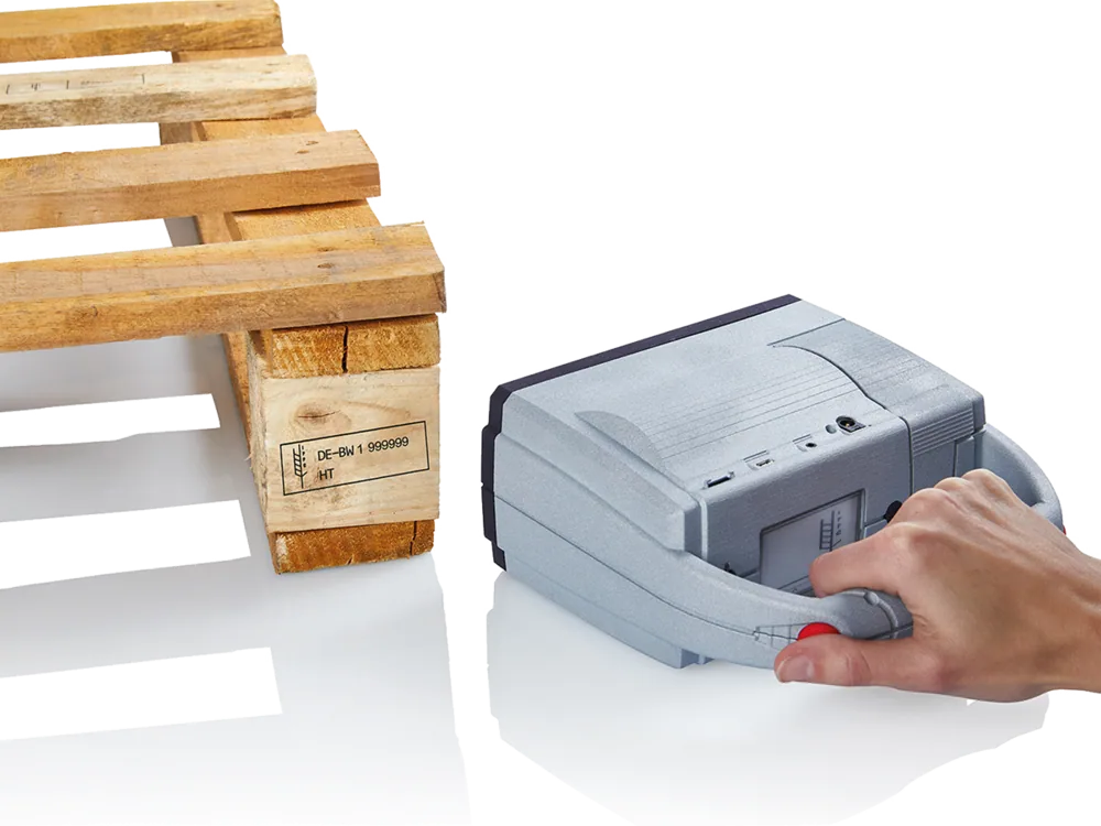 Pallet coderen met een handprinter